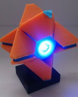 Espectro Destiny 80mm en 3D LED e Imantado con base,color a elegir